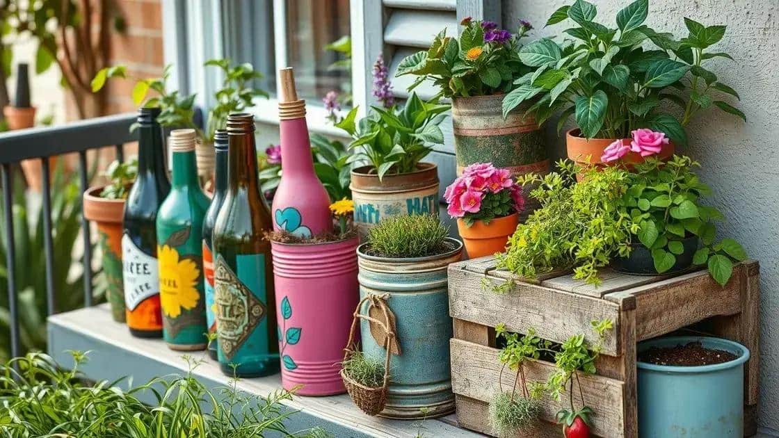 Reaproveitamento de materiais para vasos criativos